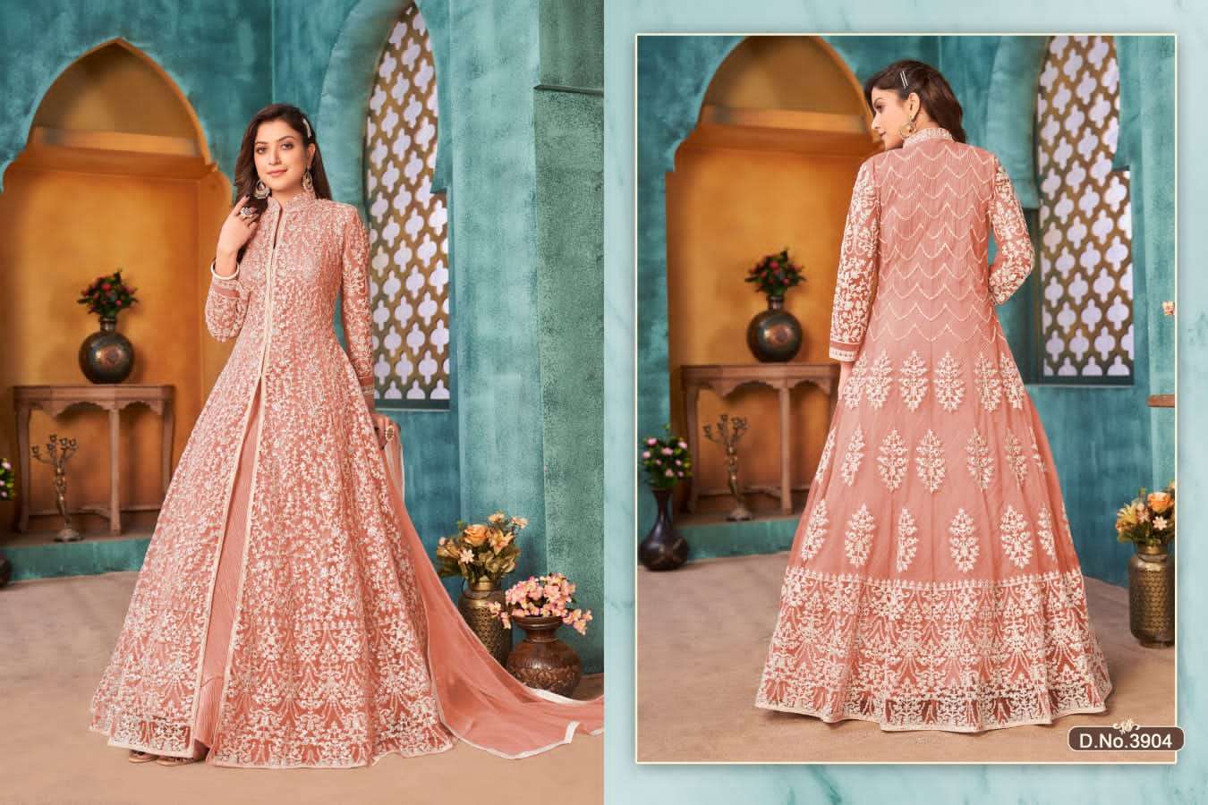 Aanaya Vol-139 By Twisha 3901 To 3904 Series Designer Wedding Collection Beautiful Stylish Fancy Colorful Party Wear & Occasional Wear Net Embroidered Dresses At Wholesale Price