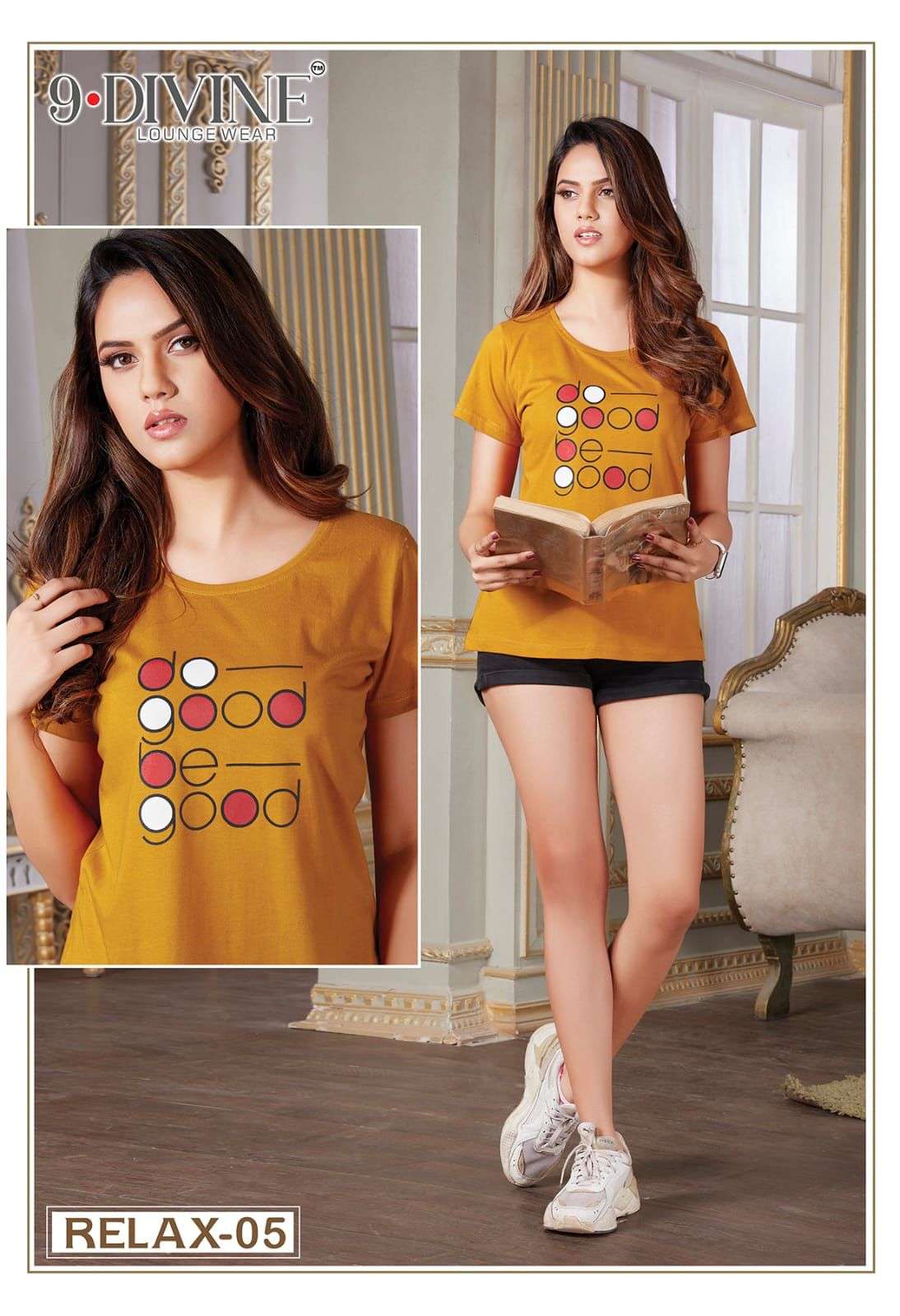 RELAX BY 9 DIVINE 01 TO 09 SERIES BEAUTIFUL STYLISH FANCY COLORFUL CASUAL WEAR & ETHNIC WEAR PURE HOSIERY TOPS AT WHOLESALE PRICE