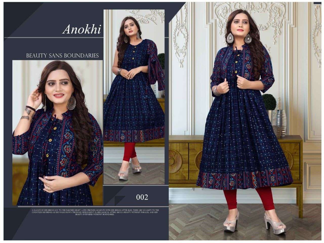 ANOKHI VOL-2 BY AAGYA 001 TO 010 SERIES DESIGNER STYLISH FANCY COLORFUL BEAUTIFUL PARTY WEAR & ETHNIC WEAR COLLECTION RAYON PRINT KURTIS AT WHOLESALE PRICE