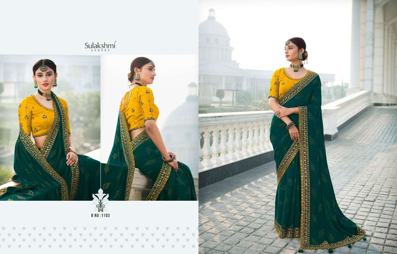 DEVIKA VOL-2 BY SULAKSHMI 1101 TO 1111 SERIES INDIAN TRADITIONAL WEAR COLLECTION BEAUTIFUL STYLISH FANCY COLORFUL PARTY WEAR & OCCASIONAL WEAR FANCY SAREES AT WHOLESALE PRICE