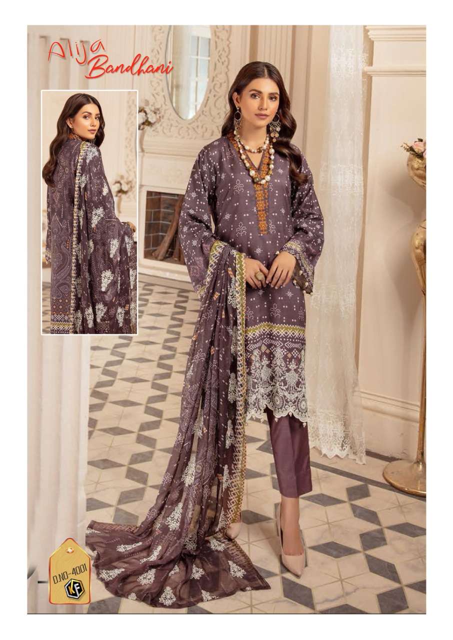 ALIJA BANDHANI VOL-4 BY KEVAL FAB 4001 TO 4006 SERIES BEAUTIFUL SUITS COLORFUL STYLISH FANCY CASUAL WEAR & ETHNIC WEAR HEAVY COTTON PRINT DRESSES AT WHOLESALE PRICE