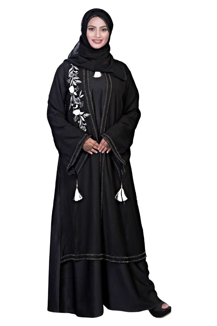 BROOCH ABAYA BY FASHID WHOLESALE 01 TO 03 SERIES  BEAUTIFUL STYLISH FANCY COLORFUL CASUAL WEAR & ETHNIC WEAR FANCY BURQA AT WHOLESALE PRICE