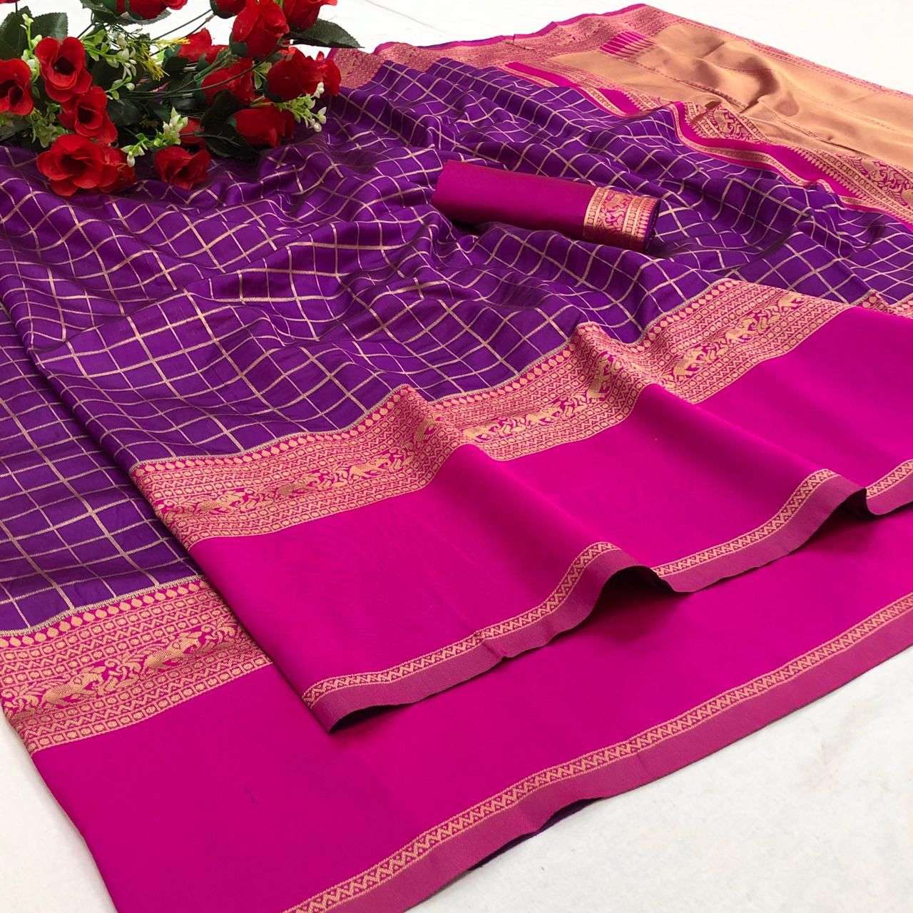 131 PINK BY FASHID WHOLESALE INDIAN TRADITIONAL WEAR COLLECTION BEAUTIFUL STYLISH FANCY COLORFUL PARTY WEAR & OCCASIONAL WEAR KANJIVARAM SILK SAREES AT WHOLESALE PRICE