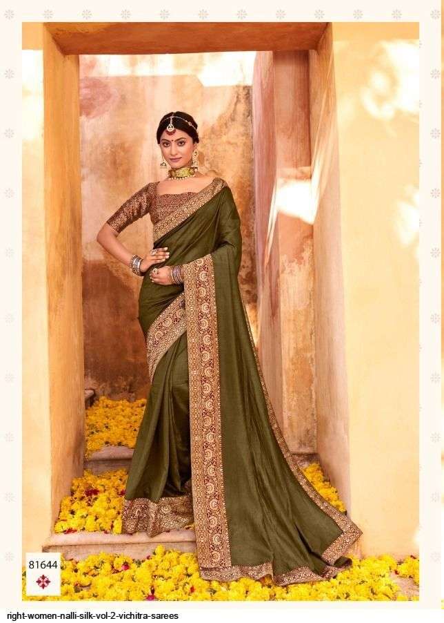 Nalli Silk Vol-2 By Right Women 81641 To 81648 Series Indian Traditional Wear Collection Beautiful Stylish Fancy Colorful Party Wear & Occasional Wear Vichitra Sarees At Wholesale Price