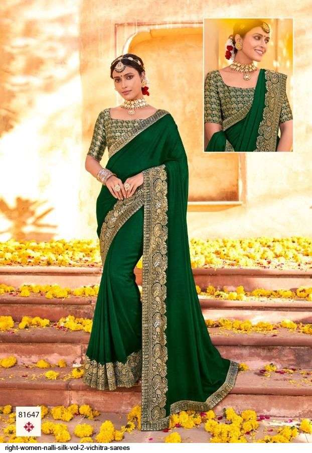 Nalli Silk Vol-2 By Right Women 81641 To 81648 Series Indian Traditional Wear Collection Beautiful Stylish Fancy Colorful Party Wear & Occasional Wear Vichitra Sarees At Wholesale Price