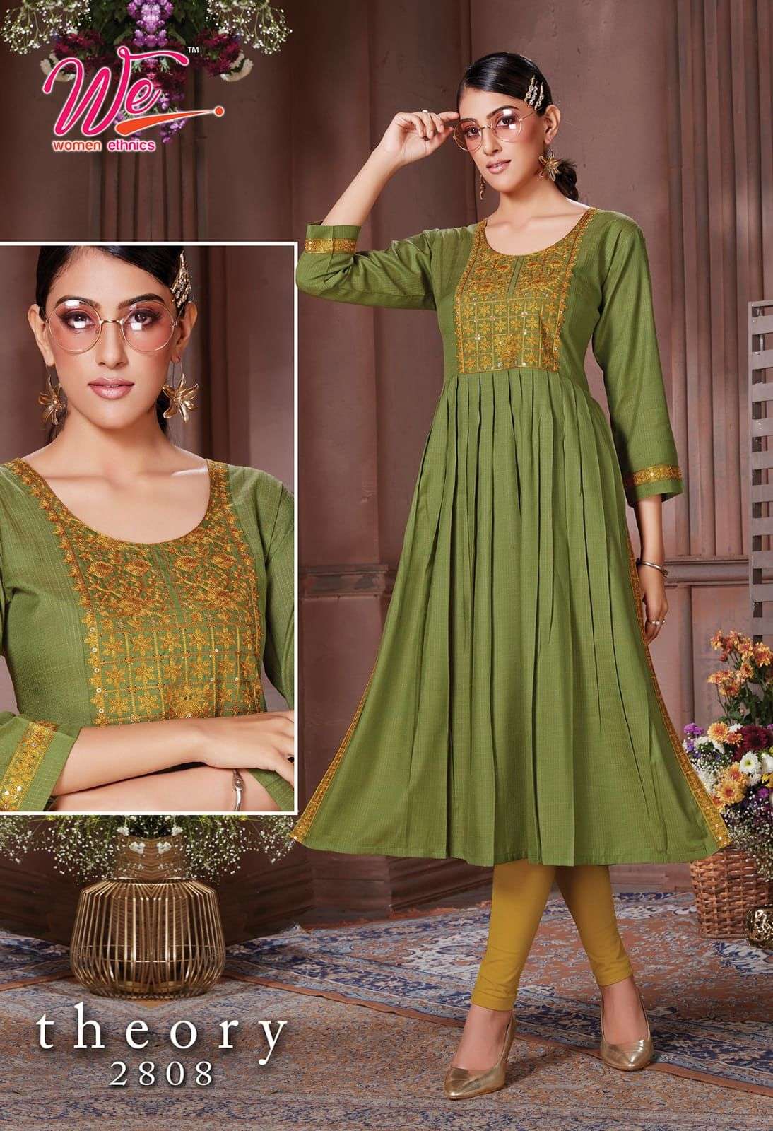 THEORY BY WOMEN ETHNIC 2801 TO 2808 SERIES DESIGNER STYLISH FANCY COLORFUL BEAUTIFUL PARTY WEAR & ETHNIC WEAR COLLECTION RAYON KURTIS AT WHOLESALE PRICE