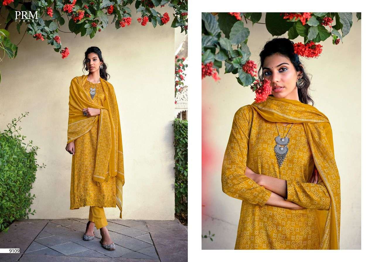 FAZIA BY PRM TRENDZ 9108 TO 9115 SERIES BEAUTIFUL SUITS COLORFUL STYLISH FANCY CASUAL WEAR & ETHNIC WEAR PURE JAM COTTON EMBROIDERED DRESSES AT WHOLESALE PRICE