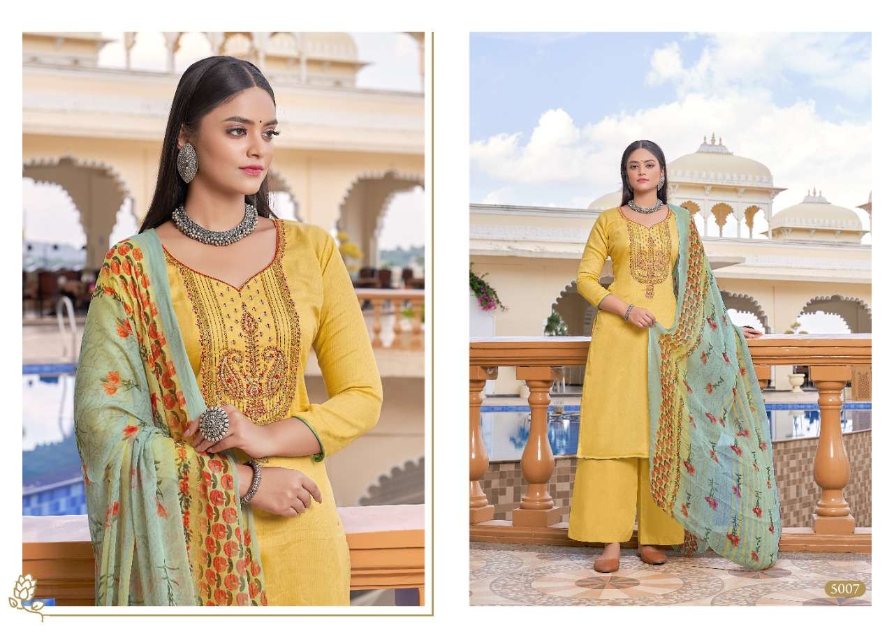 NAZMA BY 7 CLOUDS 5001 TO 5008 SERIES BEAUTIFUL SUITS COLORFUL STYLISH FANCY CASUAL WEAR & ETHNIC WEAR PURE JAM DIGITAL PRINT DRESSES AT WHOLESALE PRICE