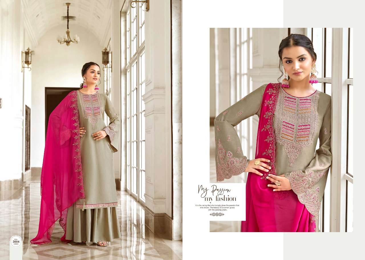 REHNUMA VOL-3 BY ZSM 3001 TO 3006 SERIES BEAUTIFUL STYLISH SHARARA SUITS FANCY COLORFUL CASUAL WEAR & ETHNIC WEAR & READY TO WEAR COTTON SILK EMBROIDERED DRESSES AT WHOLESALE PRICE