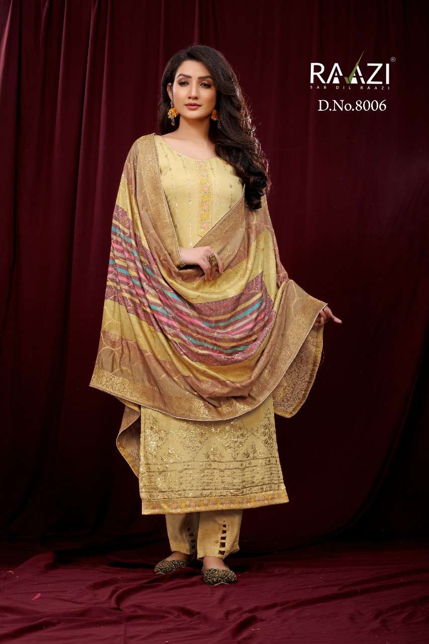 MISRI BY RAMA FASHION 8001 TO 8008 SERIES BEAUTIFUL SUITS COLORFUL STYLISH FANCY CASUAL WEAR & ETHNIC WEAR PURE MUSLIN EMBROIDERED DRESSES AT WHOLESALE PRICE