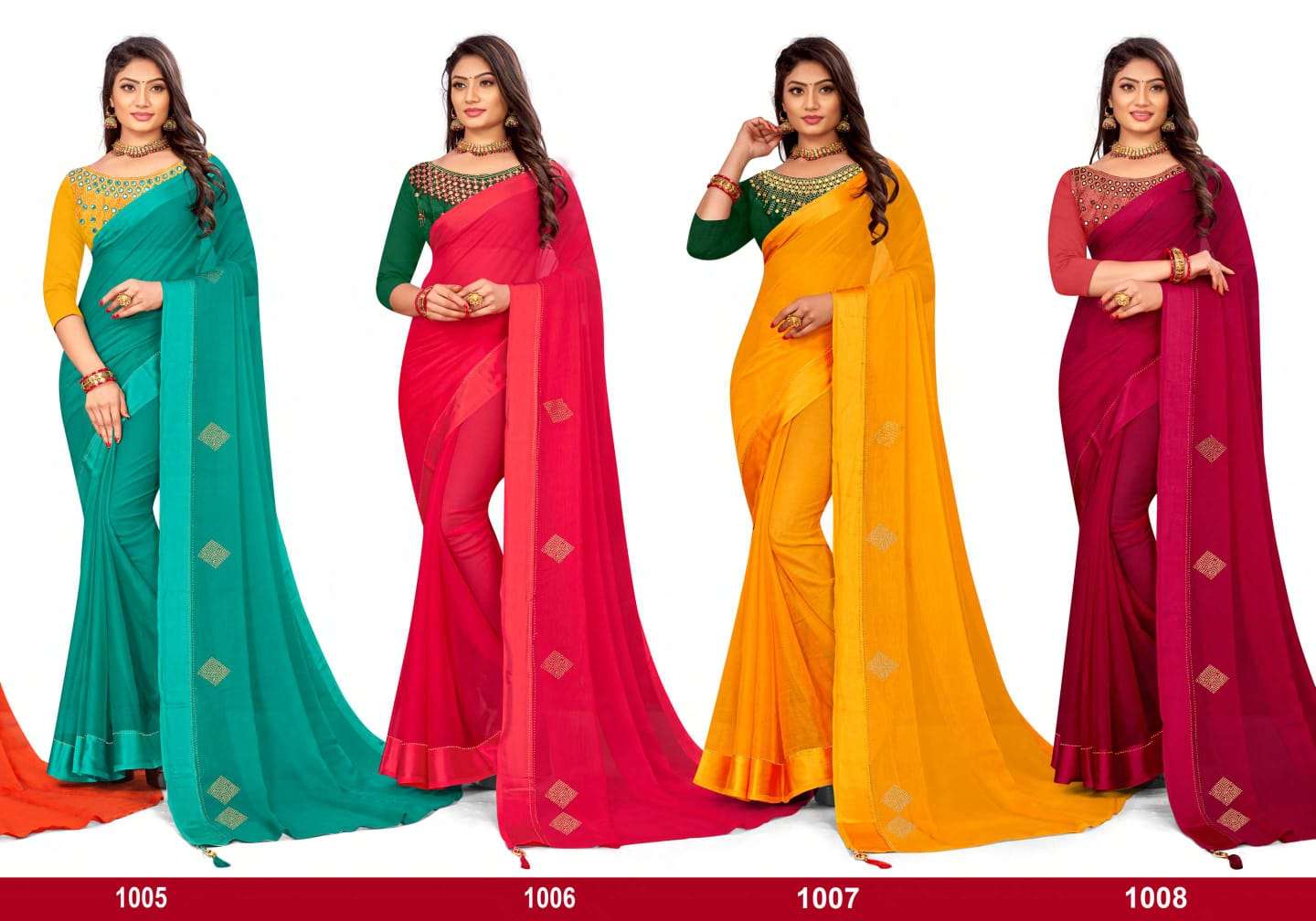 RAAASHI BY SEEMA SAREES 1001 TO 1008 SERIES INDIAN TRADITIONAL WEAR COLLECTION BEAUTIFUL STYLISH FANCY COLORFUL PARTY WEAR & OCCASIONAL WEAR SATIN SAREES AT WHOLESALE