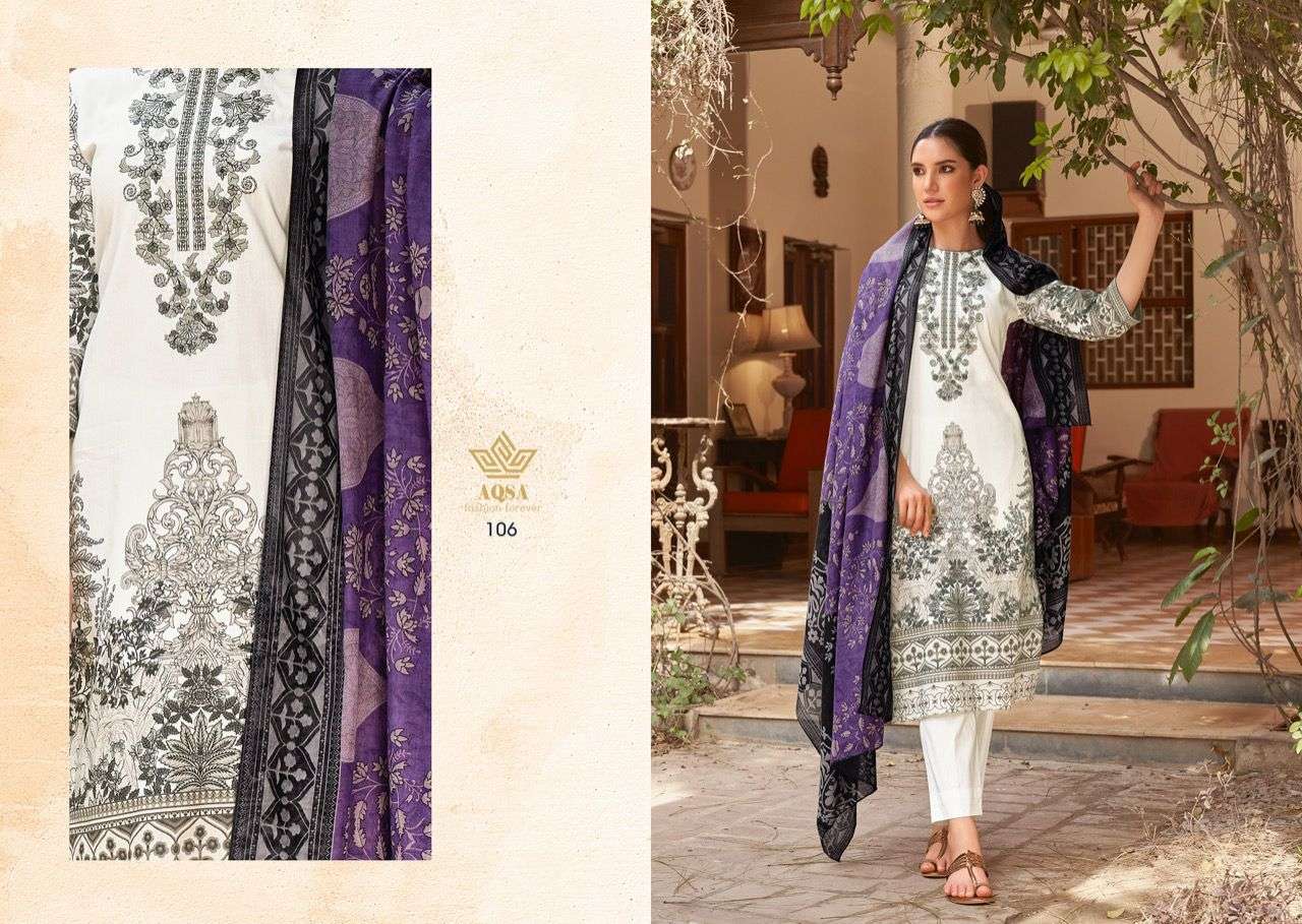 MEHWISH BY AQSA 101 TO 106 SERIES BEAUTIFUL SUITS COLORFUL STYLISH FANCY CASUAL WEAR & ETHNIC WEAR CAMBRIC PRINT DRESSES AT WHOLESALE PRICE