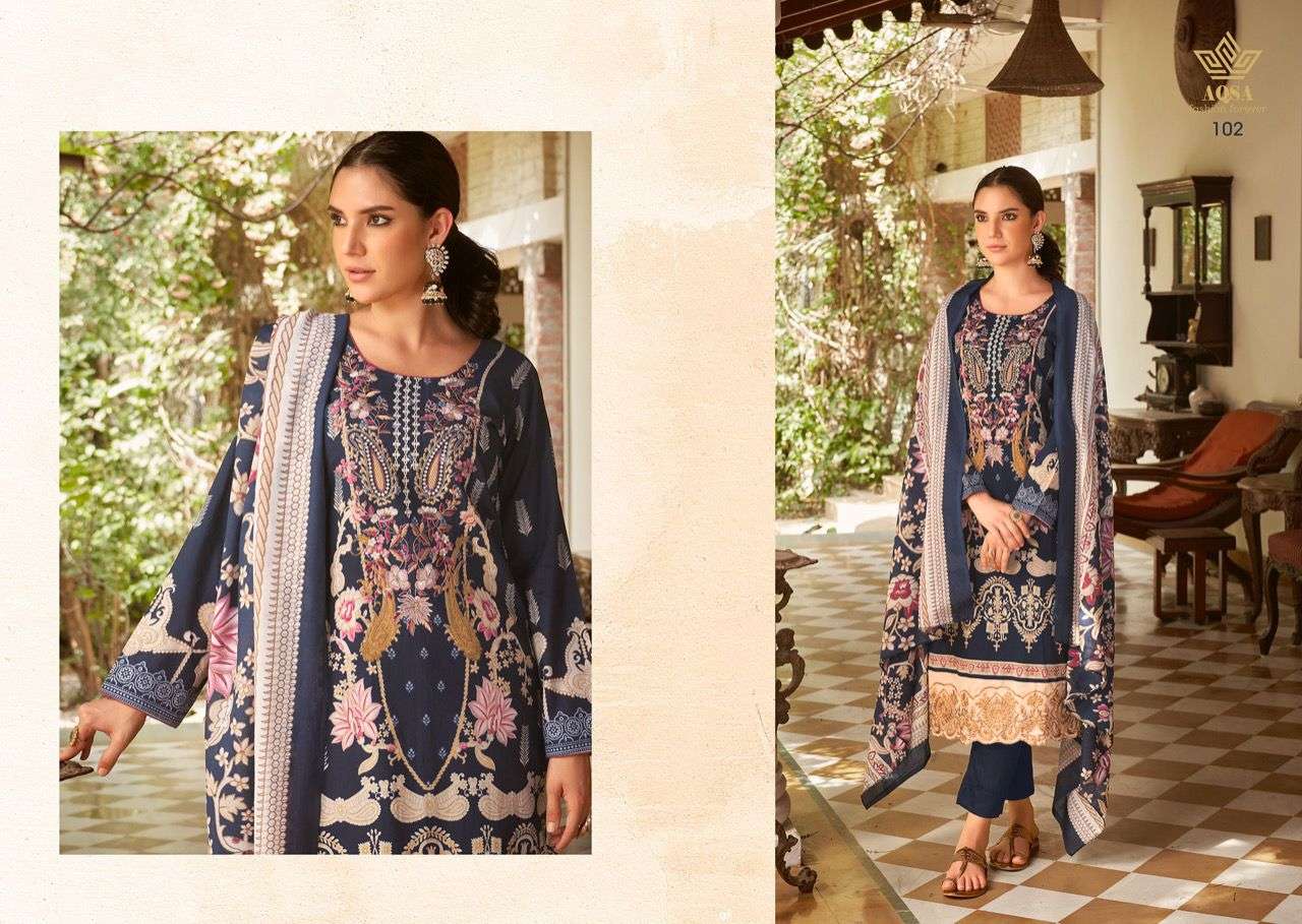 MEHWISH BY AQSA 101 TO 106 SERIES BEAUTIFUL SUITS COLORFUL STYLISH FANCY CASUAL WEAR & ETHNIC WEAR CAMBRIC PRINT DRESSES AT WHOLESALE PRICE