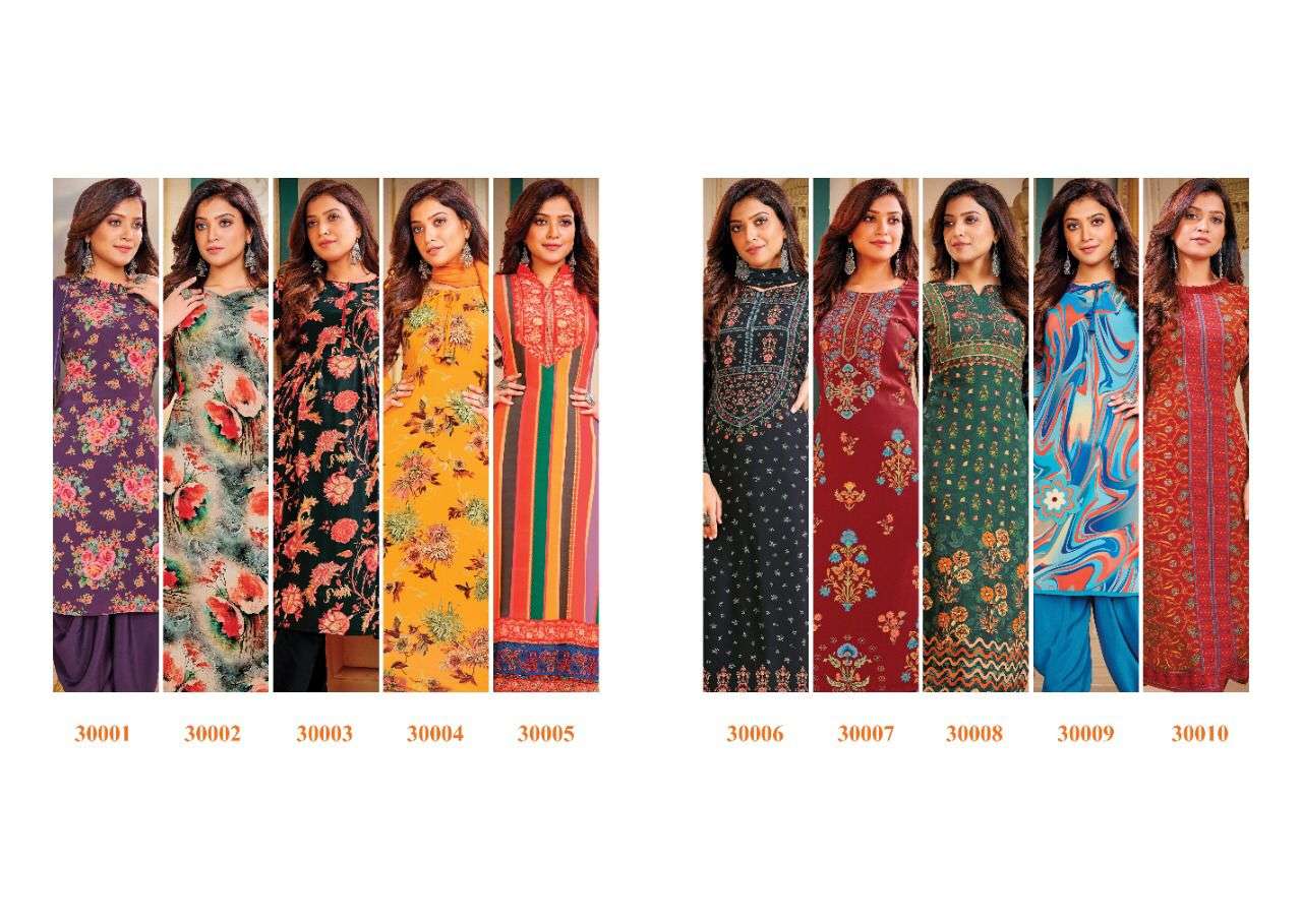 INSPIRED CHOICE BY SUSHMA 30001 TO 30010 SERIES BEAUTIFUL SUITS COLORFUL STYLISH FANCY CASUAL WEAR & ETHNIC WEAR FANCY DRESSES AT WHOLESALE PRICE