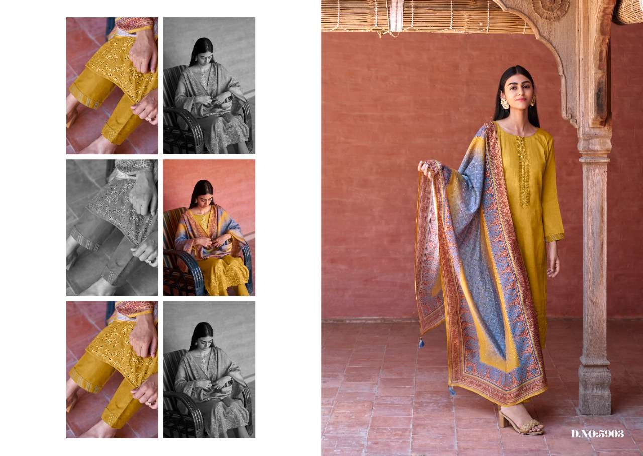 MRUNALI BY KALAKIRTI 5901 TO 5906 SERIES BEAUTIFUL SUITS COLORFUL STYLISH FANCY CASUAL WEAR & ETHNIC WEAR PURE JAM SATIN PRINT DRESSES AT WHOLESALE PRICE