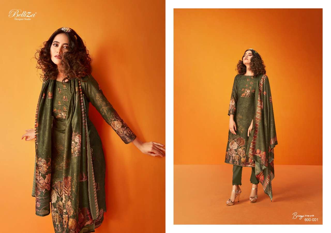 Nature By Belliza 600-001 To 600-008 Series Beautiful Stylish Festive Suits Fancy Colorful Casual Wear & Ethnic Wear & Ready To Wear Muslin Print Dresses At Wholesale Price