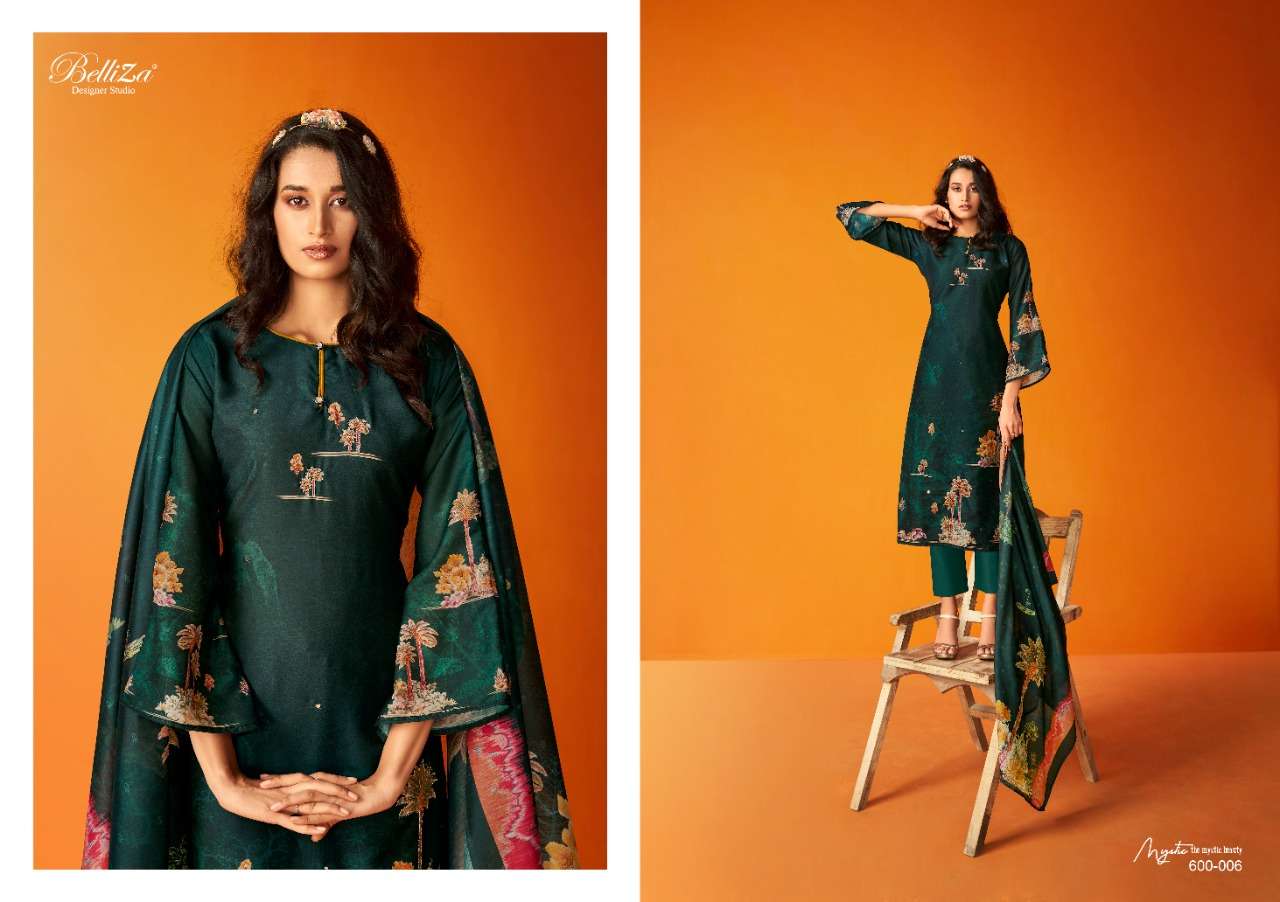 Nature By Belliza 600-001 To 600-008 Series Beautiful Stylish Festive Suits Fancy Colorful Casual Wear & Ethnic Wear & Ready To Wear Muslin Print Dresses At Wholesale Price