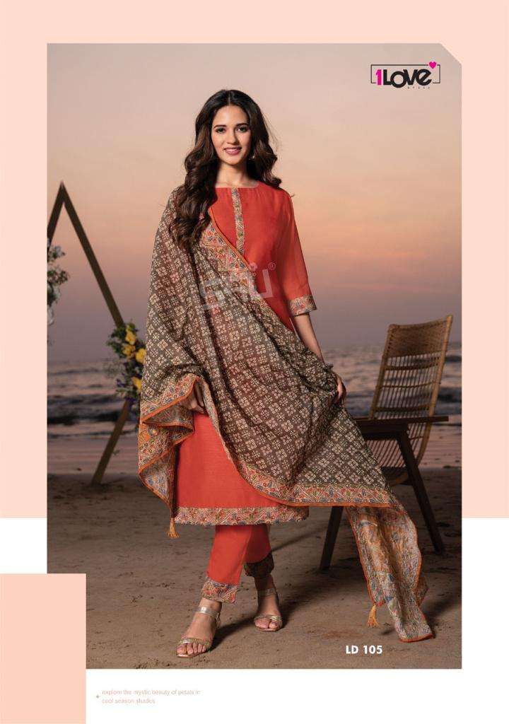 LOVE FOR DUPATTA BY 1 LOVE 101 TO 107 SERIES BEAUTIFUL SUITS COLORFUL STYLISH FANCY CASUAL WEAR & ETHNIC WEAR FANCY DRESSES AT WHOLESALE PRICE