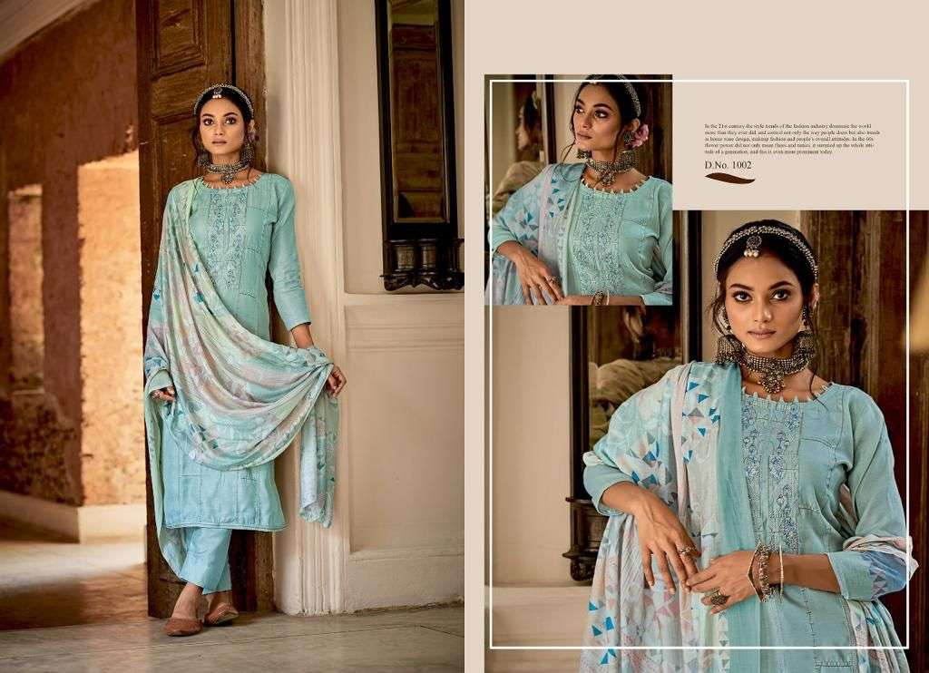TAAJ BY SELTOS 1001 TO 1006 SERIES BEAUTIFUL SUITS COLORFUL STYLISH FANCY CASUAL WEAR & ETHNIC WEAR FANCY DRESSES AT WHOLESALE PRICE