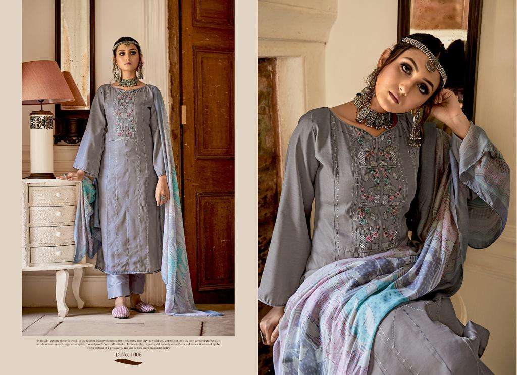 TAAJ BY SELTOS 1001 TO 1006 SERIES BEAUTIFUL SUITS COLORFUL STYLISH FANCY CASUAL WEAR & ETHNIC WEAR FANCY DRESSES AT WHOLESALE PRICE