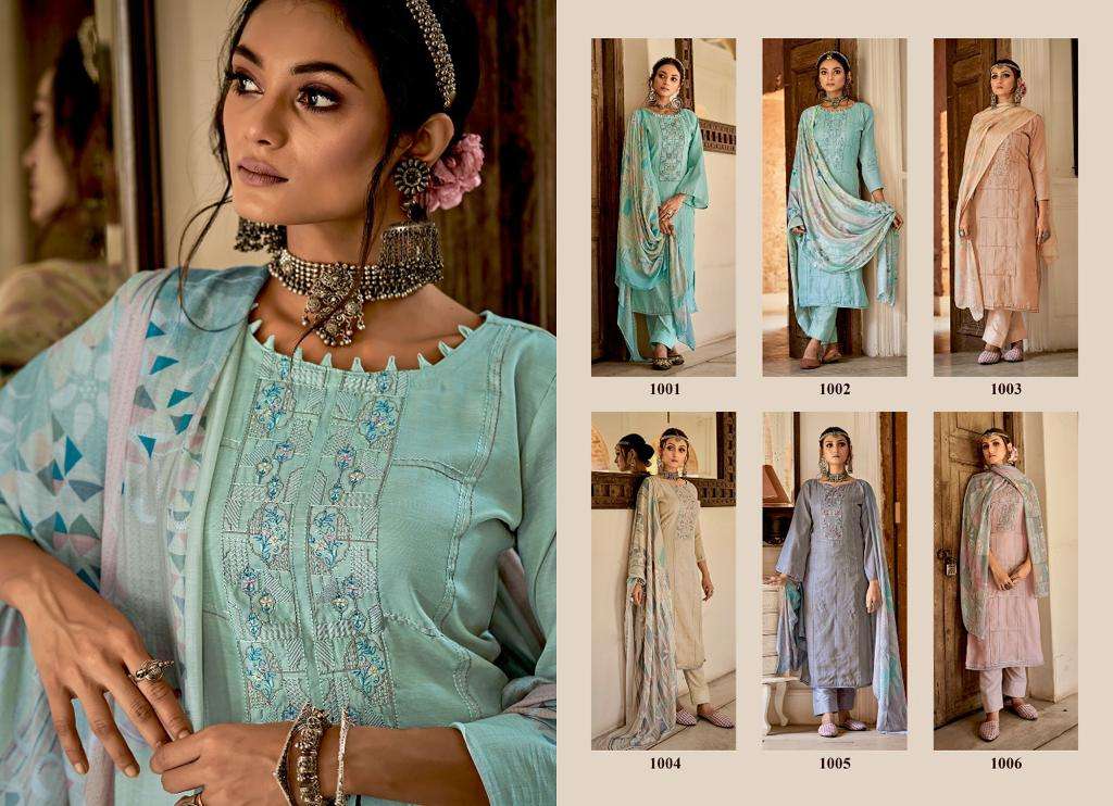 TAAJ BY SELTOS 1001 TO 1006 SERIES BEAUTIFUL SUITS COLORFUL STYLISH FANCY CASUAL WEAR & ETHNIC WEAR FANCY DRESSES AT WHOLESALE PRICE