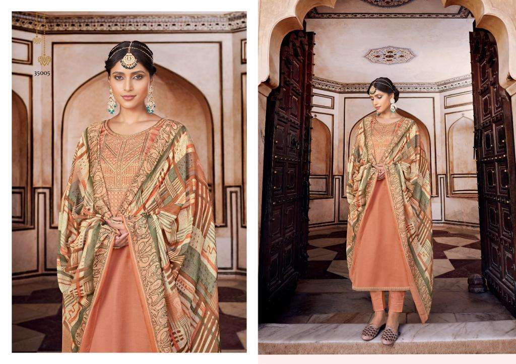 MIREN BY SELTOS 35001 TO 35006 SERIES BEAUTIFUL SUITS COLORFUL STYLISH FANCY CASUAL WEAR & ETHNIC WEAR PURE RUSSIAN SILK DRESSES AT WHOLESALE PRICE