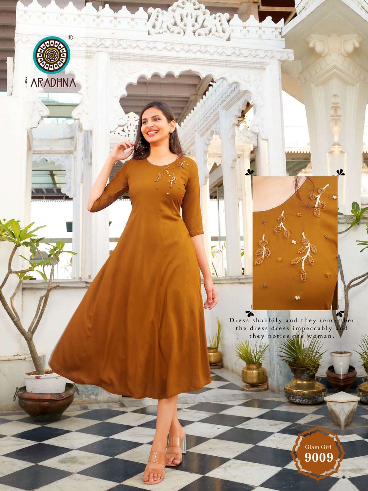 GLAM GIRL VOL-9 BY ARADHNA FASHION 9001 TO 9010 SERIES BEAUTIFUL STYLISH FANCY COLORFUL CASUAL WEAR & ETHNIC WEAR HEAVY RAYON WITH WORK KURTIS AT WHOLESALE PRICE
