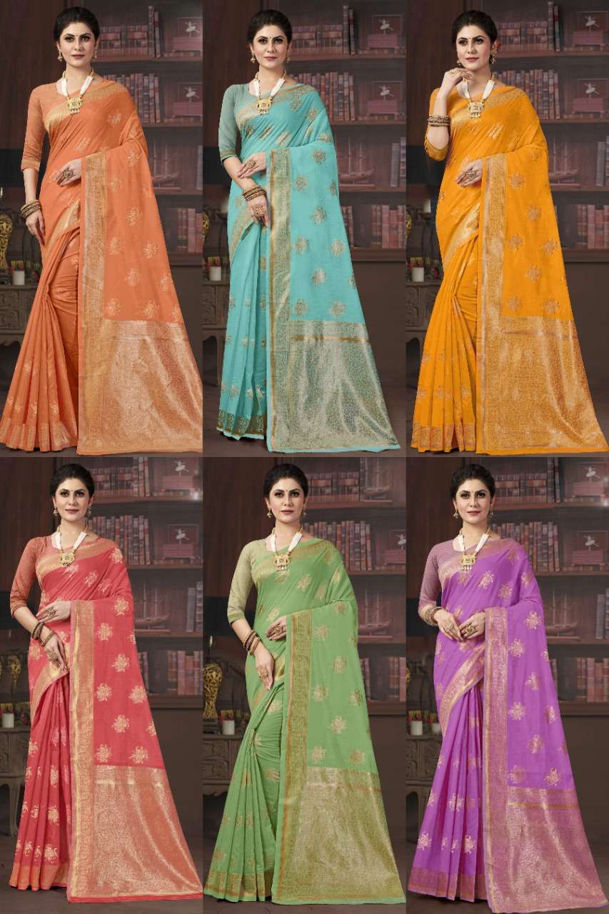DEVASYA VOL-2 BY SHAKUNT 82130 TO 82135 SERIES INDIAN TRADITIONAL WEAR COLLECTION BEAUTIFUL STYLISH FANCY COLORFUL PARTY WEAR & OCCASIONAL WEAR COTTON SAREES AT WHOLESALE PRICE