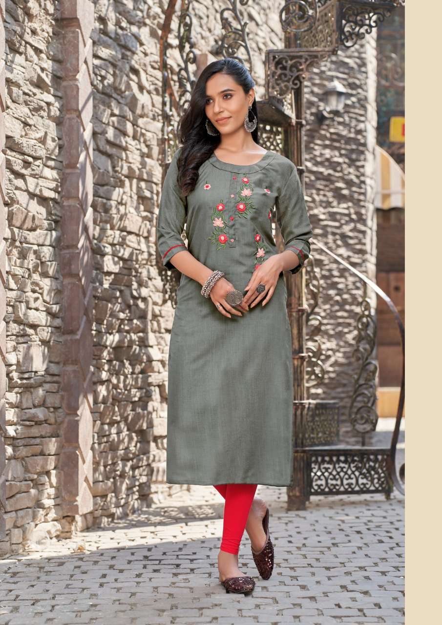 KASTURI VOL-3 BY PARRA STUDIO 3001 TO 3008 SERIES DESIGNER STYLISH FANCY COLORFUL BEAUTIFUL PARTY WEAR & ETHNIC WEAR COLLECTION COTTON SLUB KURTIS AT WHOLESALE PRICE