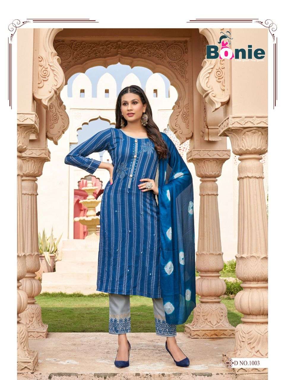 MRIDULA BY BONIE 1001 TO 1006 SERIES BEAUTIFUL SUITS COLORFUL STYLISH FANCY CASUAL WEAR & ETHNIC WEAR RAYON PRINT DRESSES AT WHOLESALE PRICE