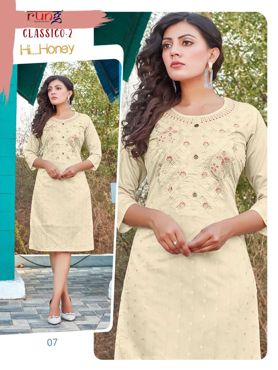 CLASSICO VOL-2 BY RUNG 01 TO 08 SERIES DESIGNER STYLISH FANCY COLORFUL BEAUTIFUL PARTY WEAR & ETHNIC WEAR COLLECTION MODAL SILK KURTIS AT WHOLESALE PRICE