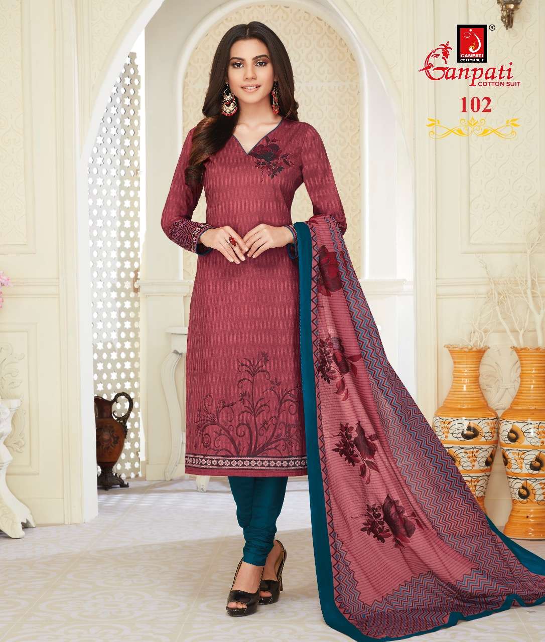 Jeeya Vol-6 By Ganpati Cotton Suits 601 To 615 Series Beautiful Suits Colorful Stylish Fancy Casual Wear & Ethnic Wear Cotton Dresses At Wholesale Price