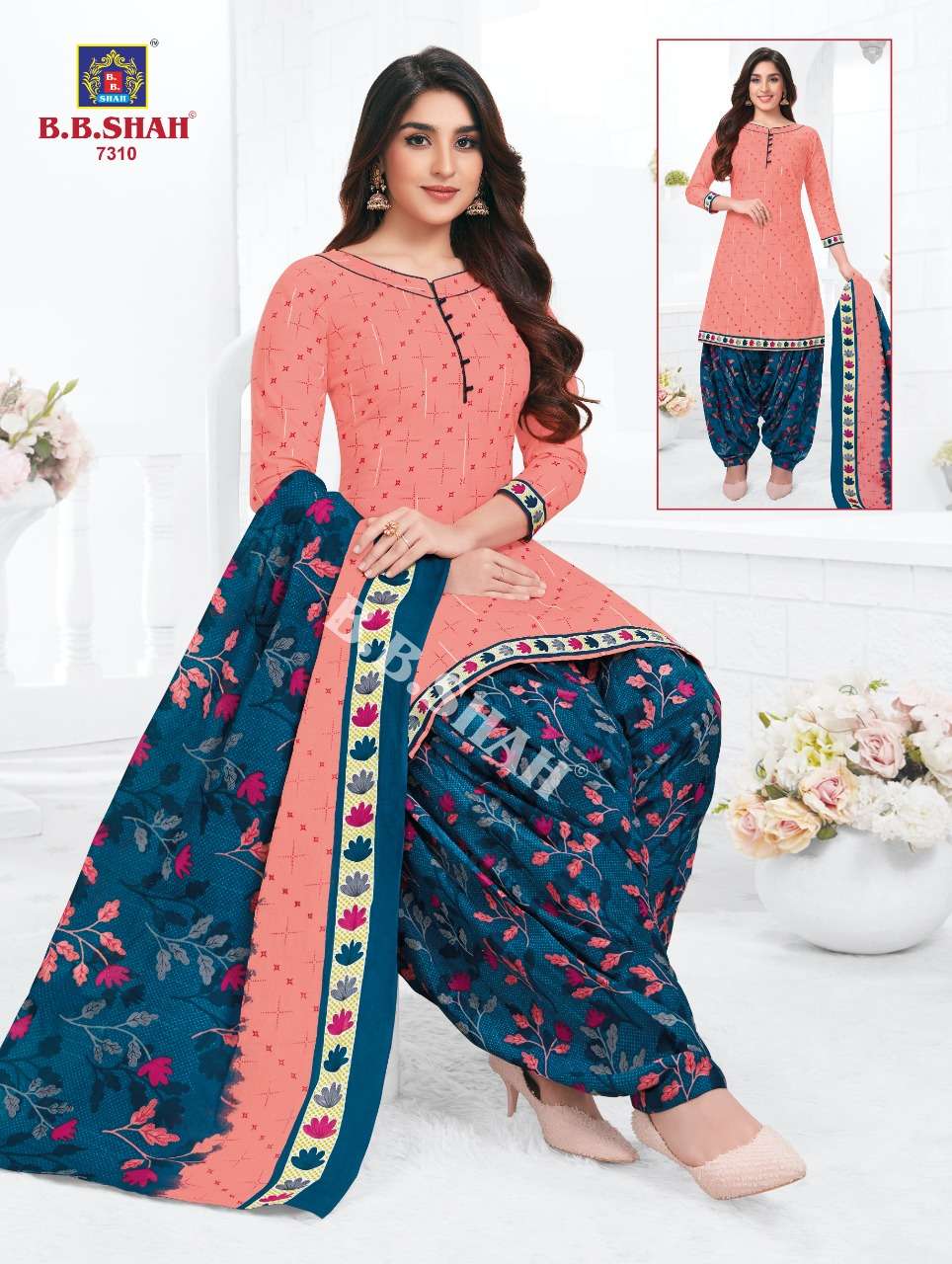 NAAYRAA VOL-3 BY B B SHAH 7301 TO 7336 SERIES BEAUTIFUL STYLISH SUITS FANCY COLORFUL CASUAL WEAR & ETHNIC WEAR & READY TO WEAR PURE COTTON PRINTED DRESSES AT WHOLESALE PRICE