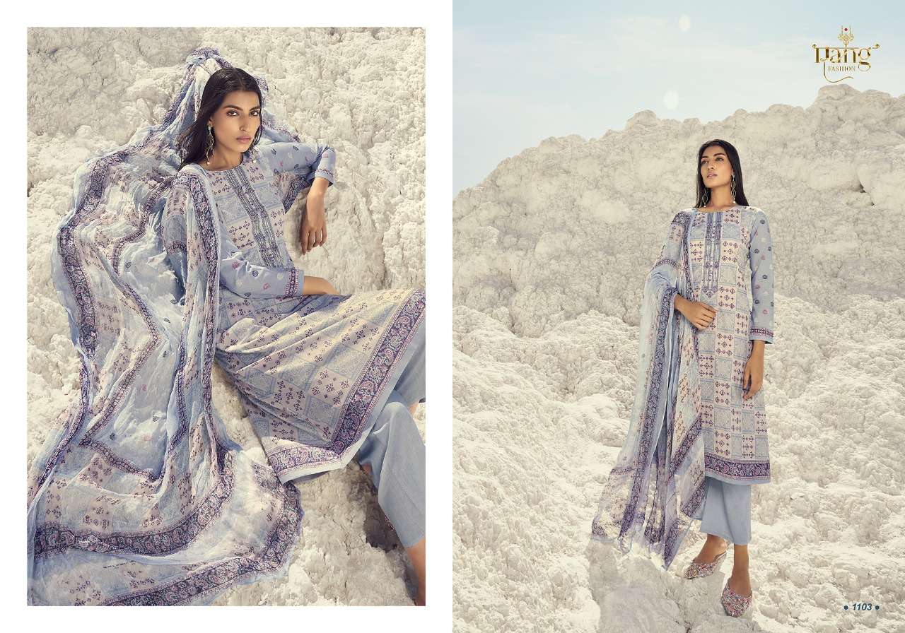 WHITE PEARL BY RANG FASHION 1101 TO 1108 SERIES BEAUTIFUL SUITS COLORFUL STYLISH FANCY CASUAL WEAR & ETHNIC WEAR PURE LAWN COTTON DIGITAL PRINT DRESSES AT WHOLESALE PRICE