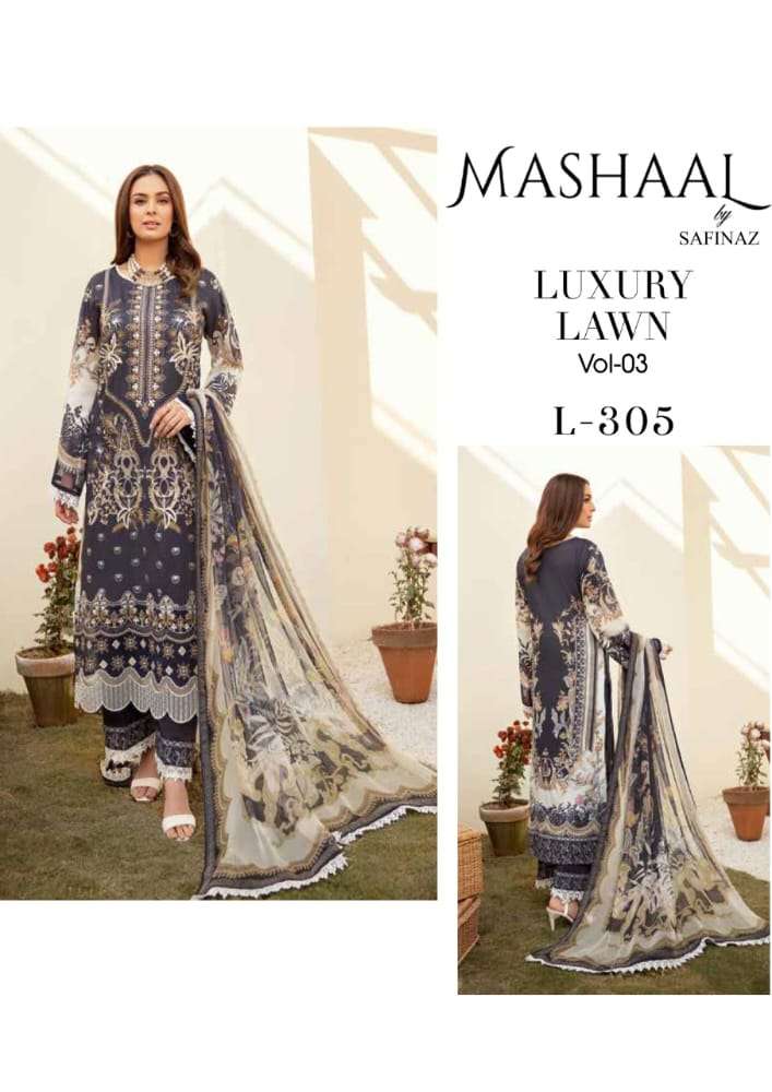 Mashaal By Safinaz Beautiful Pakistani Suits Colorful Stylish Fancy Casual Wear & Ethnic Wear Pure Lawn Cotton Embroidered Dresses At Wholesale Price