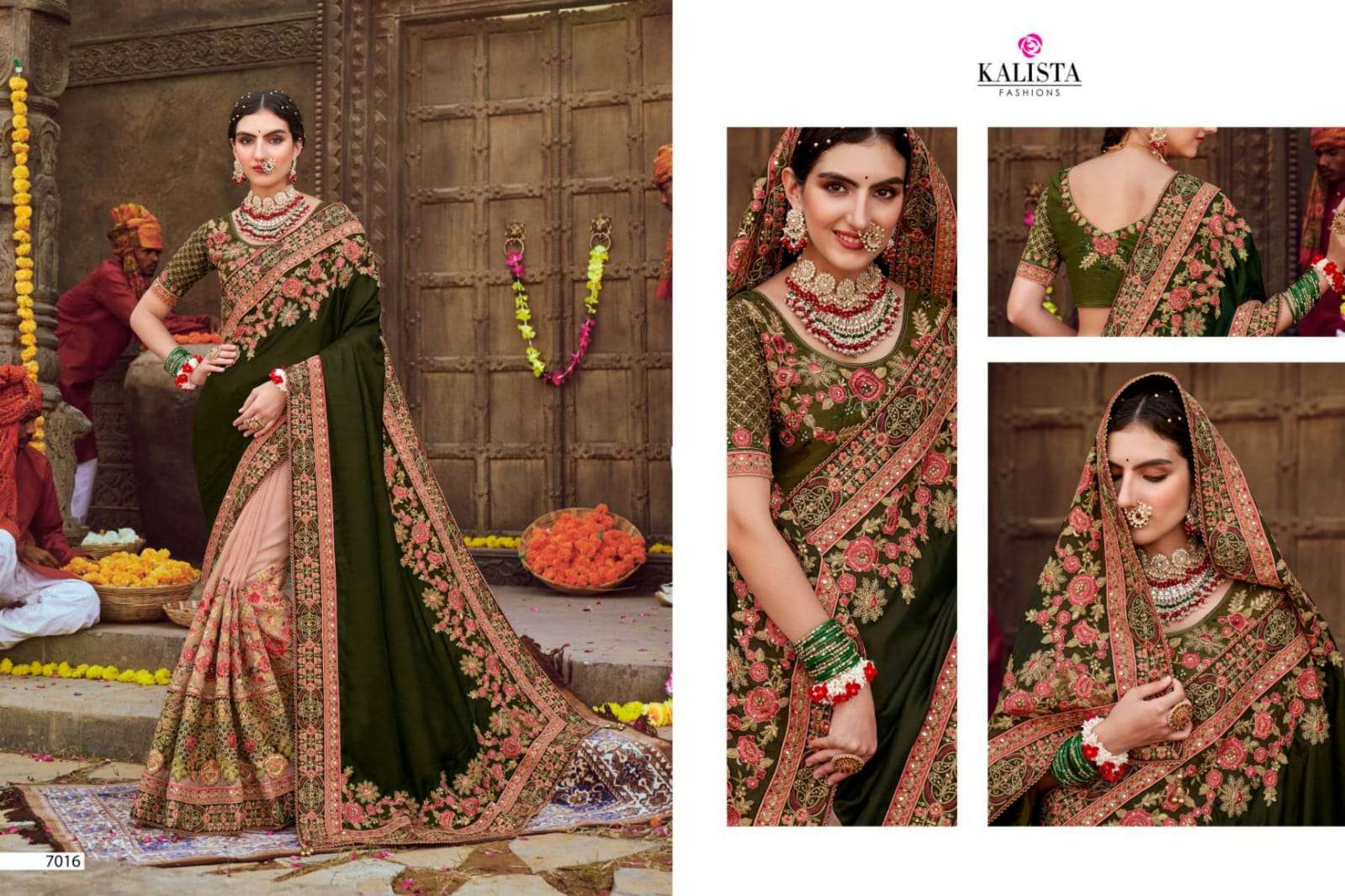 KHAWAAB VOL-19 BY KALISTA FASHION 7012 TO 7017 SERIES INDIAN TRADITIONAL WEAR COLLECTION BEAUTIFUL STYLISH FANCY COLORFUL PARTY WEAR & OCCASIONAL WEAR GEORGETTE SAREES AT WHOLESALE PRICE