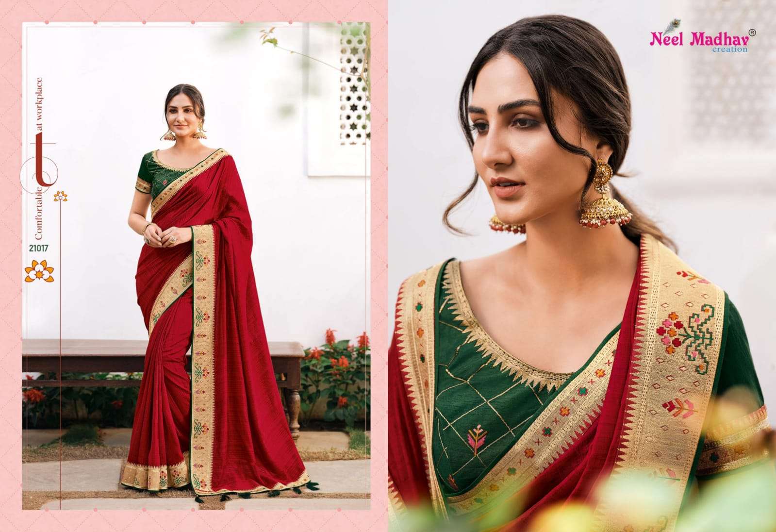 MIRISHA VOL-2 BY NEEL MADHAV 21016 TO 21026 SERIES INDIAN TRADITIONAL WEAR COLLECTION BEAUTIFUL STYLISH FANCY COLORFUL PARTY WEAR & OCCASIONAL WEAR SATIN GEORGETTE SAREES AT WHOLESALE PRICE