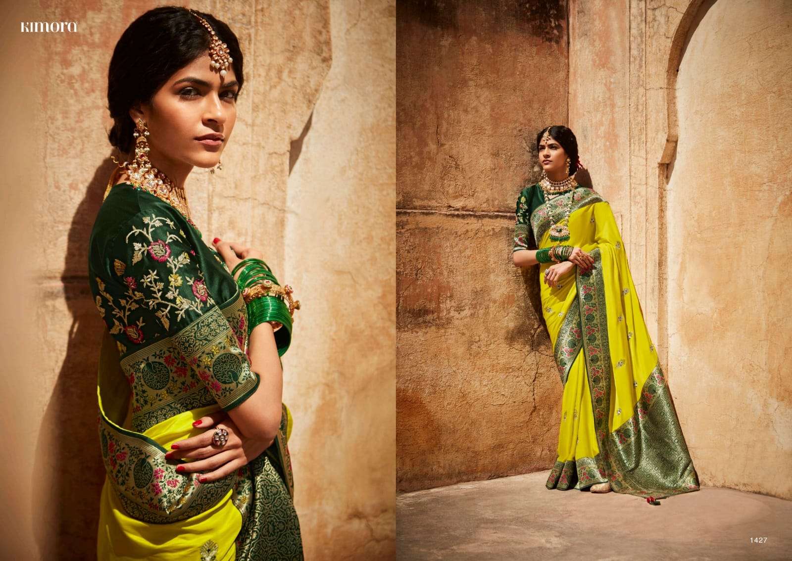 SUNEHRI VOL-17 BY KIMORA FASHION 1421 TO 1435 SERIES INDIAN TRADITIONAL WEAR COLLECTION BEAUTIFUL STYLISH FANCY COLORFUL PARTY WEAR & OCCASIONAL WEAR SILK SAREES AT WHOLESALE PRICE
