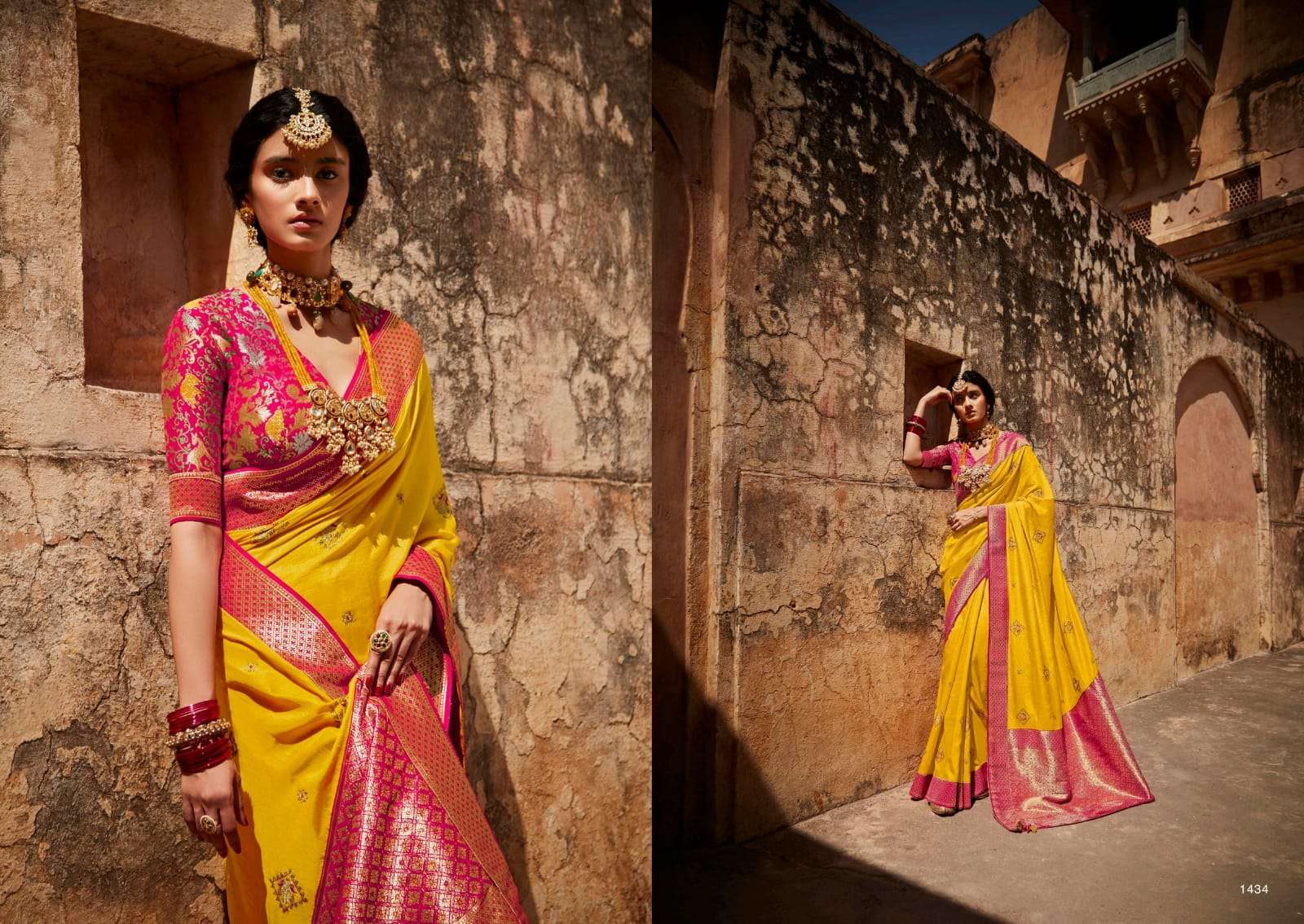SUNEHRI VOL-17 BY KIMORA FASHION 1421 TO 1435 SERIES INDIAN TRADITIONAL WEAR COLLECTION BEAUTIFUL STYLISH FANCY COLORFUL PARTY WEAR & OCCASIONAL WEAR SILK SAREES AT WHOLESALE PRICE