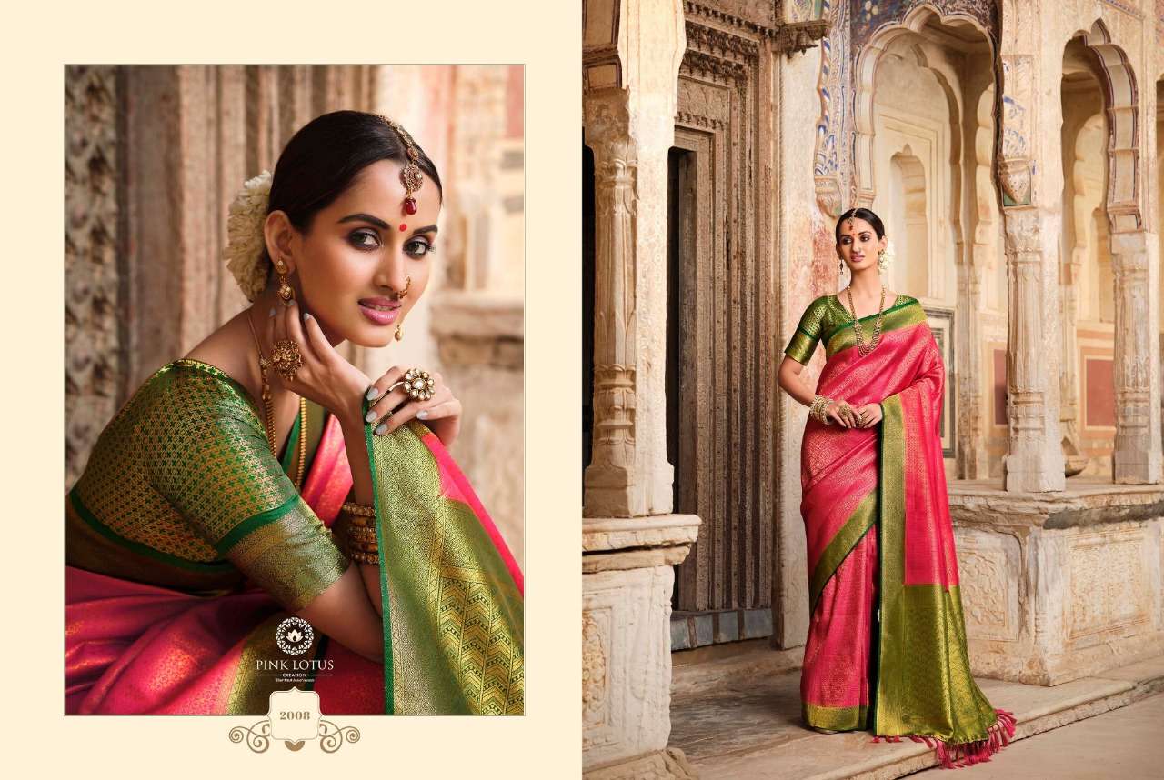 SUNEHRI SILK BY PINK LOTUS 2001 TO 2011 SERIES INDIAN TRADITIONAL WEAR COLLECTION BEAUTIFUL STYLISH FANCY COLORFUL PARTY WEAR & OCCASIONAL WEAR KANJIVARAM SILK SAREES AT WHOLESALE PRICE