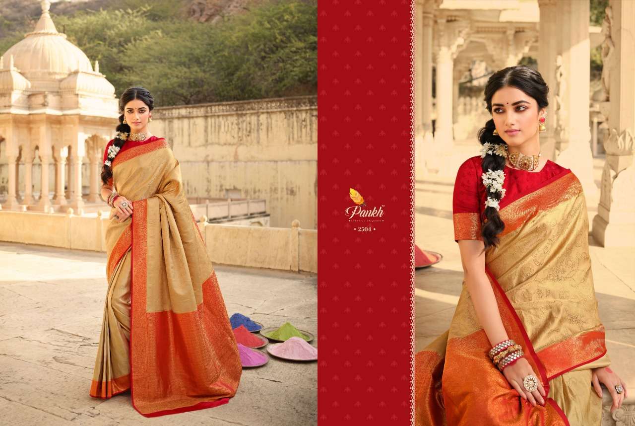 Sakshi By Pankh 2501 To 2513 Series Indian Traditional Wear Collection Beautiful Stylish Fancy Colorful Party Wear & Occasional Wear Satin Silk Sarees At Wholesale Price