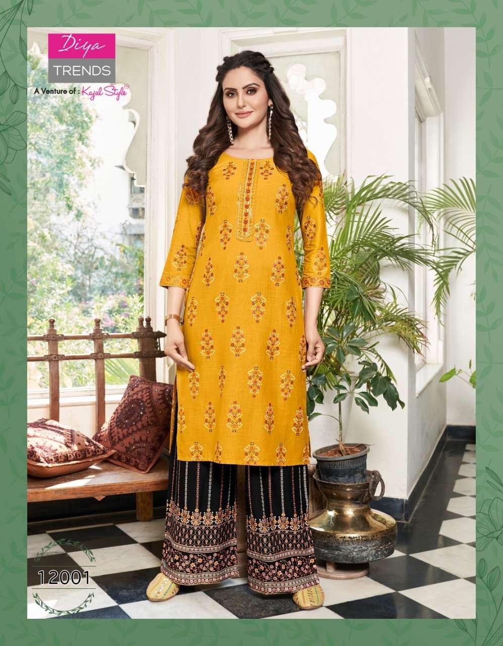 BIBA VOL-12 BY DIYA TRENDS 12001 TO 12014 SERIES BEAUTIFUL COLORFUL STYLISH FANCY CASUAL WEAR & ETHNIC WEAR & READY TO WEAR RAYON PRINT KURTIS WITH BOTTOM AT WHOLESALE PRICE