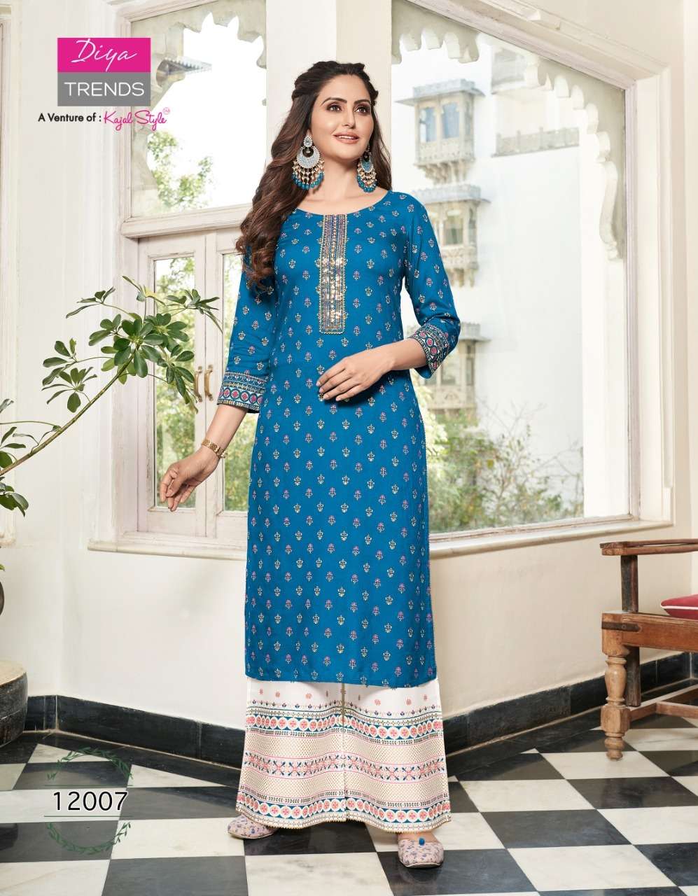 BIBA VOL-12 BY DIYA TRENDS 12001 TO 12014 SERIES BEAUTIFUL COLORFUL STYLISH FANCY CASUAL WEAR & ETHNIC WEAR & READY TO WEAR RAYON PRINT KURTIS WITH BOTTOM AT WHOLESALE PRICE