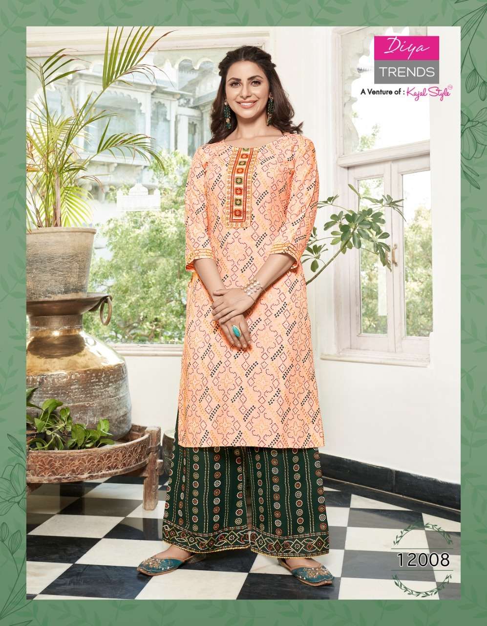BIBA VOL-12 BY DIYA TRENDS 12001 TO 12014 SERIES BEAUTIFUL COLORFUL STYLISH FANCY CASUAL WEAR & ETHNIC WEAR & READY TO WEAR RAYON PRINT KURTIS WITH BOTTOM AT WHOLESALE PRICE