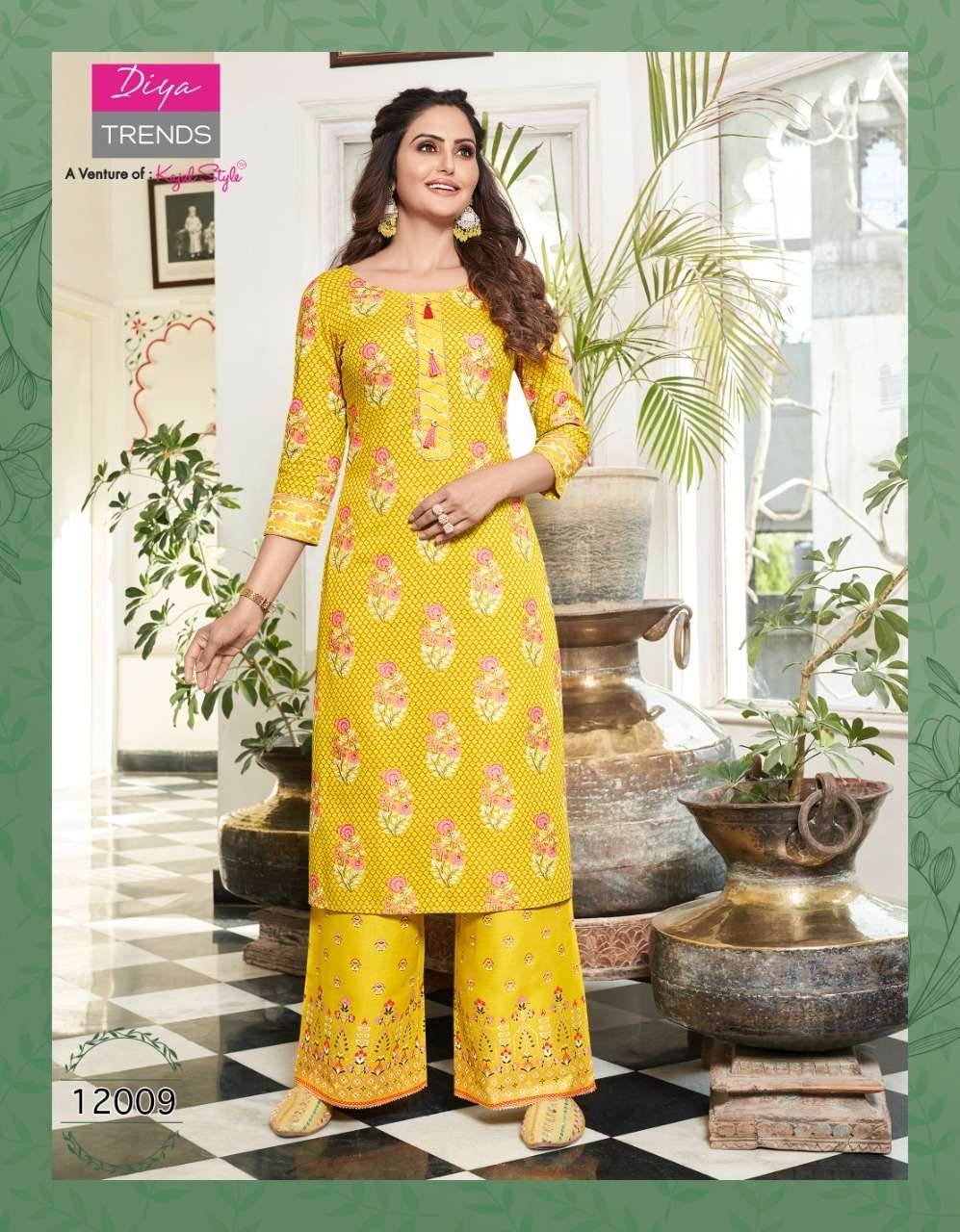 BIBA VOL-12 BY DIYA TRENDS 12001 TO 12014 SERIES BEAUTIFUL COLORFUL STYLISH FANCY CASUAL WEAR & ETHNIC WEAR & READY TO WEAR RAYON PRINT KURTIS WITH BOTTOM AT WHOLESALE PRICE