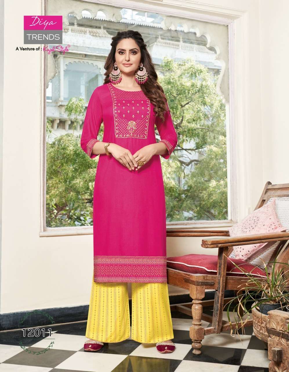 BIBA VOL-12 BY DIYA TRENDS 12001 TO 12014 SERIES BEAUTIFUL COLORFUL STYLISH FANCY CASUAL WEAR & ETHNIC WEAR & READY TO WEAR RAYON PRINT KURTIS WITH BOTTOM AT WHOLESALE PRICE