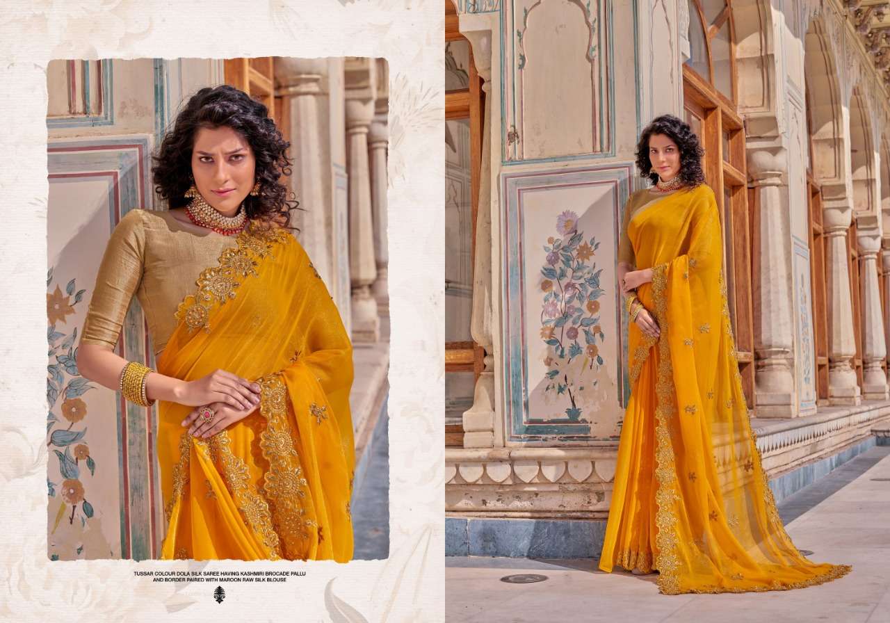 CHAKRA SHIMMER BY YADU NANDAN FASHION 01 TO 05 SERIES INDIAN TRADITIONAL WEAR COLLECTION BEAUTIFUL STYLISH FANCY COLORFUL PARTY WEAR & OCCASIONAL WEAR CHIFFON SAREES AT WHOLESALE PRICE