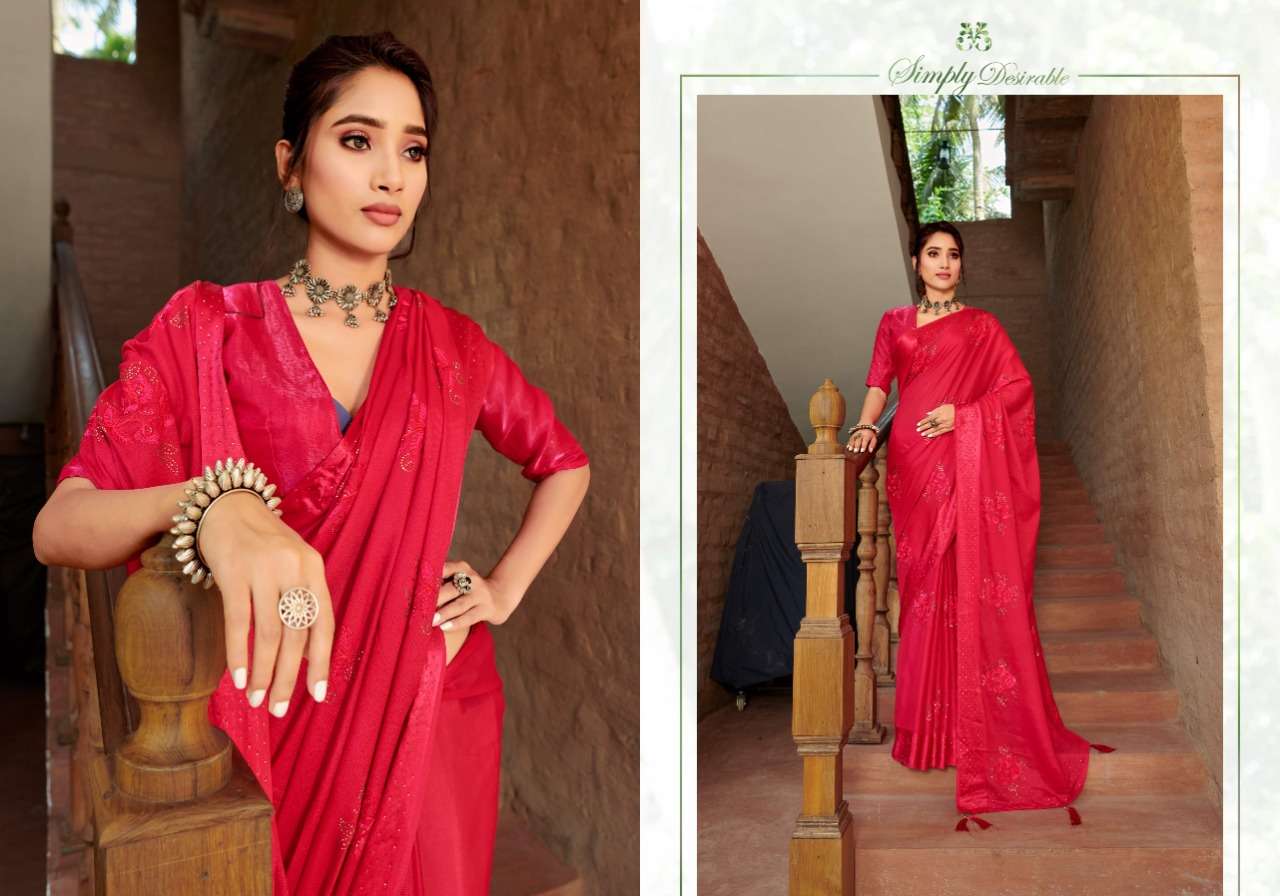 AALA SWAROVSKI BY YADU NANDAN FASHION 01 TO 06 SERIES INDIAN TRADITIONAL WEAR COLLECTION BEAUTIFUL STYLISH FANCY COLORFUL PARTY WEAR & OCCASIONAL WEAR CHINNON SATIN SAREES AT WHOLESALE PRICE