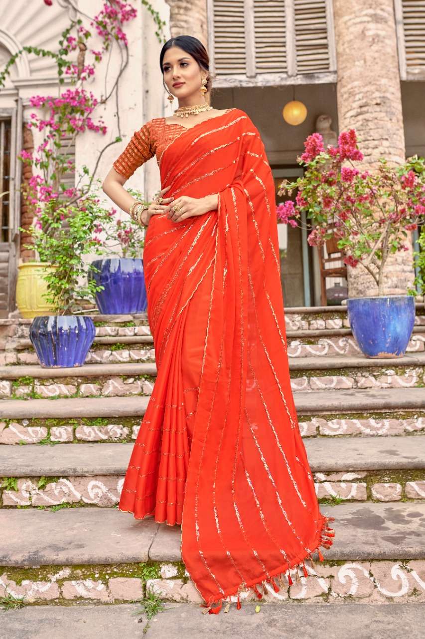 CREPE SEQUENCE BY YADU NANDAN FASHION 01 TO 06 SERIES INDIAN TRADITIONAL WEAR COLLECTION BEAUTIFUL STYLISH FANCY COLORFUL PARTY WEAR & OCCASIONAL WEAR RANGOLI CREPE SAREES AT WHOLESALE PRICE