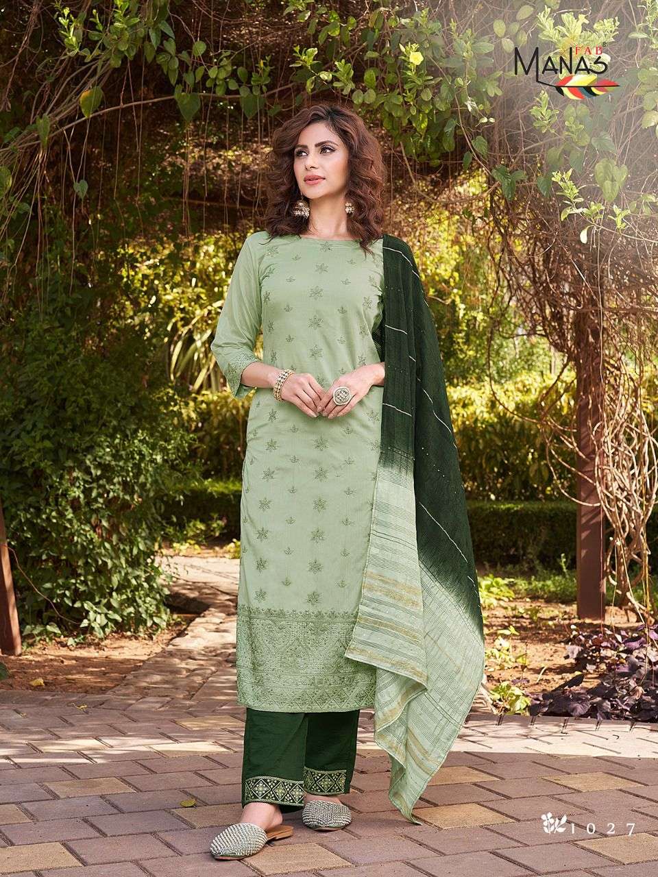 LUCKNOWI VOL-5 BY MANAS FAB 1025 TO 1030 SERIES BEAUTIFUL SUITS COLORFUL STYLISH FANCY CASUAL WEAR & ETHNIC WEAR FANCY DRESSES AT WHOLESALE PRICE